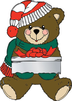 Christmas-Bear-wih-present
