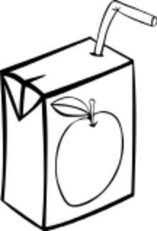 apple juice box bw