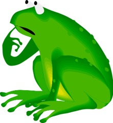 worried frog