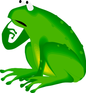 worried frog